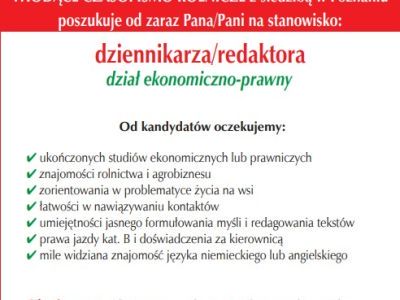 Praca w miesięczniku "top agrar Polska"