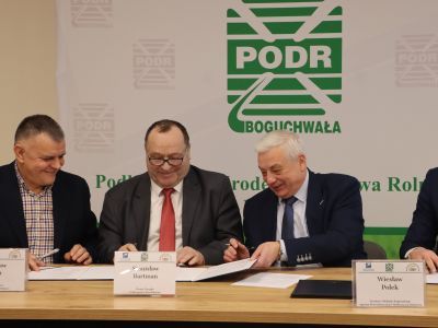 Podpisanie porozumienia o współpracy - konferencja prasowa w Boguchwale
